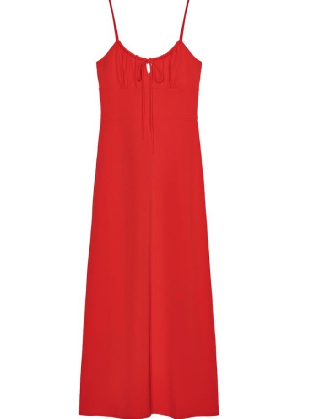 Zara Flow Strappy Red Midi Dress Size Small NWOT